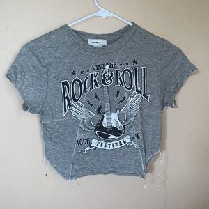 Cute gray rock and roll shirt